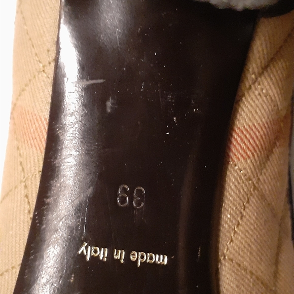 BURBERRY LEATHER NOVA CHECK PUMPS 39 - Picture 11 of 16